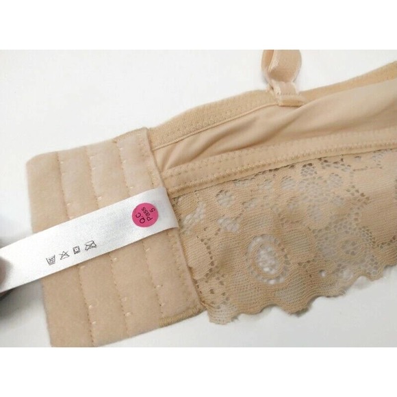 Blake & Co. WM 40C Bra Beige Back Eye Hook Closure Lace Bottom Adjustable Strap - Picture 5 of 5